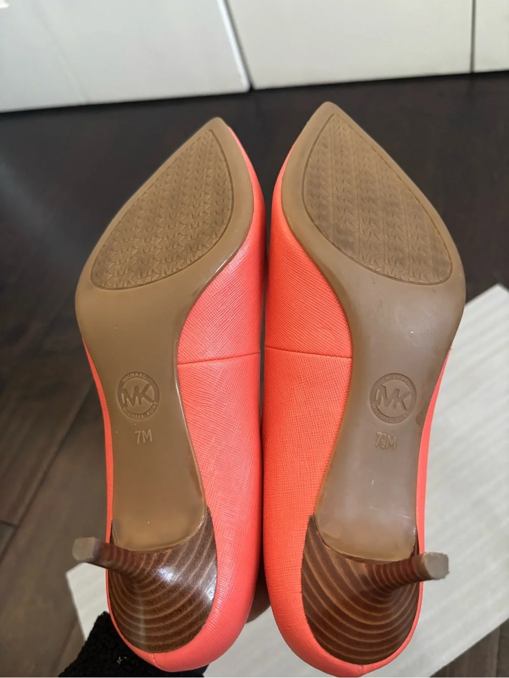 MICHAEL Michael Kors Coral Pink Pointed-Toe Heels